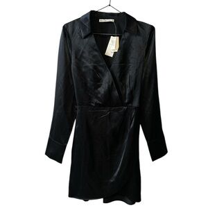 Abercrombie & Fitch Black Satin Mini Dress - Size XS